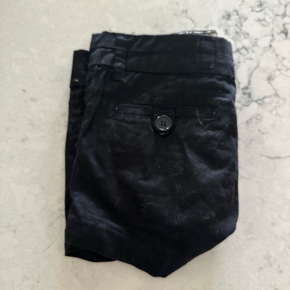 Black Buttoned Shorts